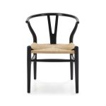Silla de interior jakarta de madera haya maciza de color negro - Imagen 2