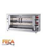 Asador de pollos a gas de 2 espadas FECA profesional