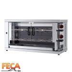 Asador de pollos vitrocerámico de 2 espadas FECA profesional