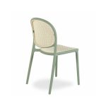 Silla pp imitación a ratan color verde - Imagen 2
