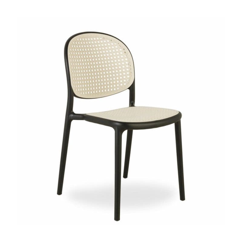 SILLA PP IMITACION A RATAN COLOR NEGRO