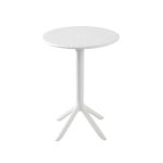 MESA DE EXTERIOR DE 60 CM DE DIAMETRO COLOR BLANCO