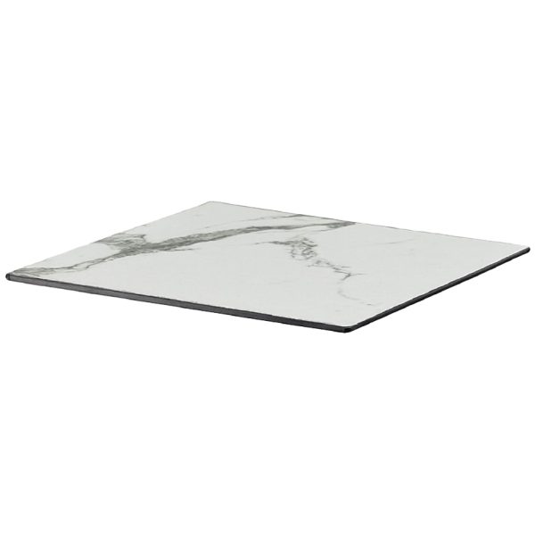 Tablero de mesa 70x70 cm color mármol blanco
