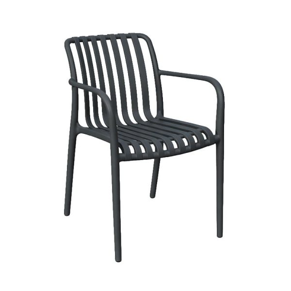 Silla de exterior pp color grafito