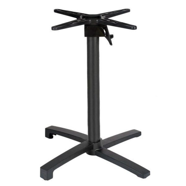 Base de mesa de exterior plegable de aluminio color negro