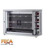 Asador de pollos vitrocerámico de 3 espadas FECA profesional