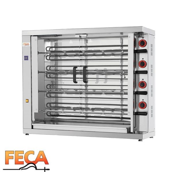 Asador de pollos eléctrico de 4 espadas FECA profesional