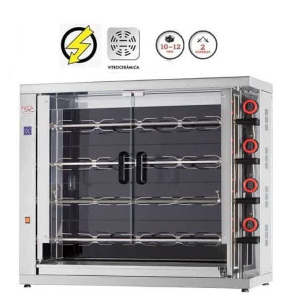 Asador de Pollos Vitrocerámico de 4 Espadas