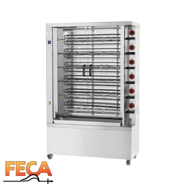 Asador de pollos eléctrico de 6 espadas FECA profesional