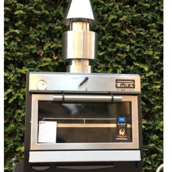 KIT CHIMENEA COMPLETO CORTO CON CORTALLAMAS PARA HORNO PIRA