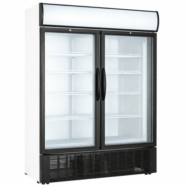 Armario expositor refrigerado de 2 puertas abatibles de 1082L