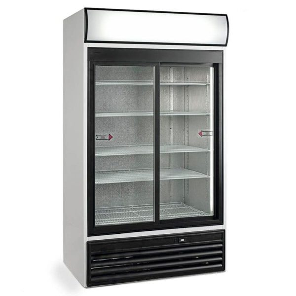 Armario expositor refrigerado de 2 puertas correderas de 967L