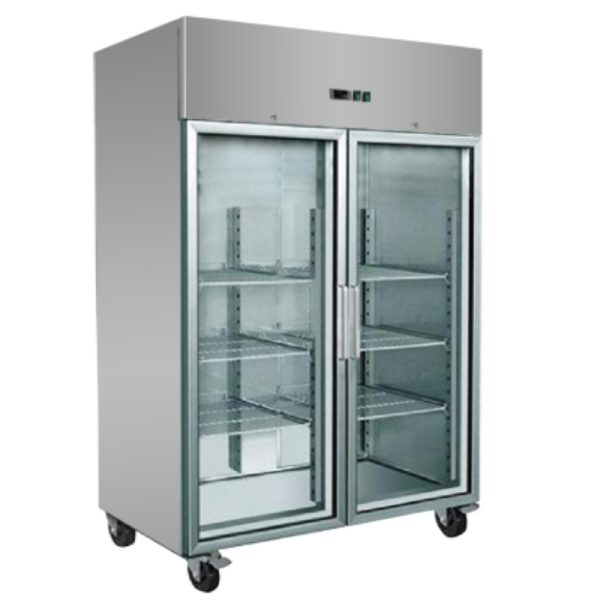 Armario refrigerador industrial 2 puertas de cristal de 1300 L - Serie Americana