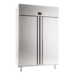 Armario refrigerador industrial 2 puerta de acero inox para bandejas GN 2/1 de 1400 L - Serie Americana