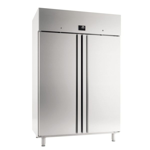 Armario refrigerador industrial 2 puerta de acero inox para bandejas GN 2/1 de 1400 L - Serie Americana