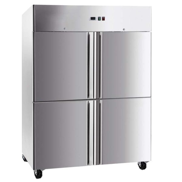 Armario refrigerador industrial 4 puertas de acero inoxidable de 1300 L - Serie Americana