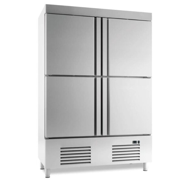 Armario Refrigerado de 4 Puertas de acero inoxidable Con Fondo 730 MM