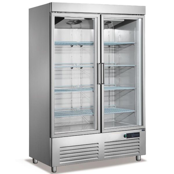 Armario refrigerador industrial 2 puertas de cristal de 1151 L - Serie Americana