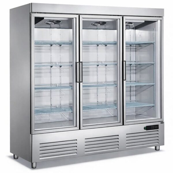 Armario congelador de 3 puertas de cristal de fondo 730 mm