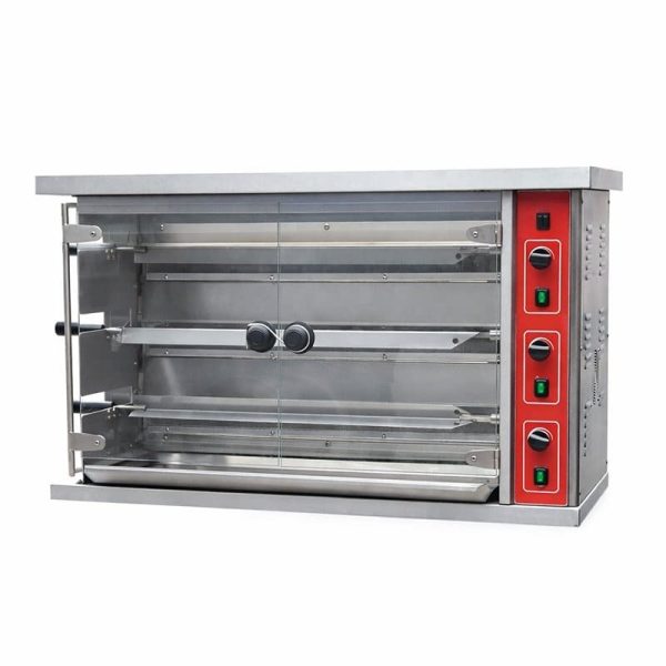 Asador de pollos a gas serie G de 3 espadas profesional