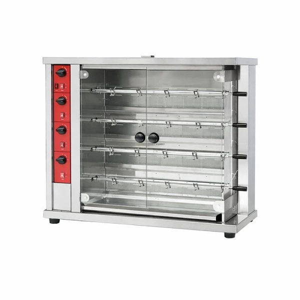Asador de pollos a gas serie G de 4 espadas profesional