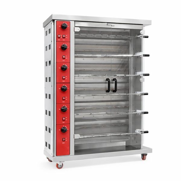 Asador de pollos a gas serie G de 6 espadas profesional