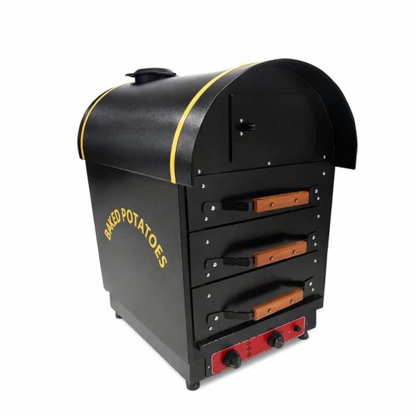 Asador de patatas eléctrico de tres cajones