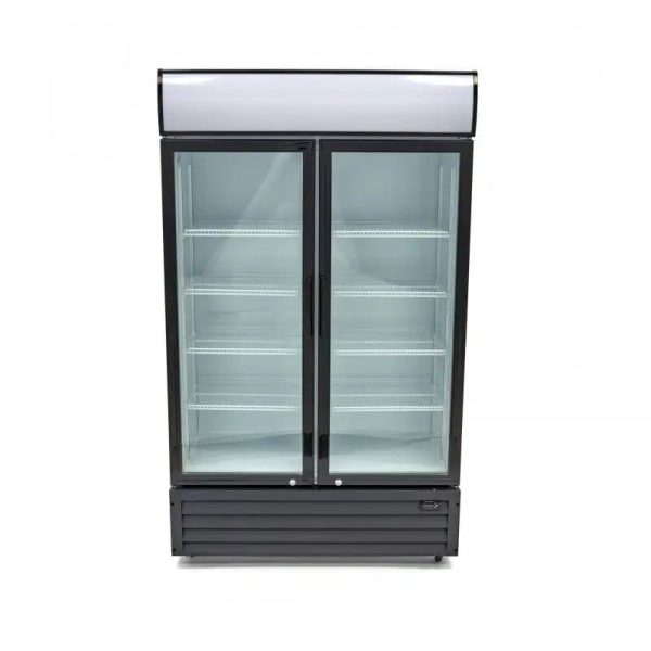 Armario expositor de 2 puerta abatible de cristal refrigerado de 600 L