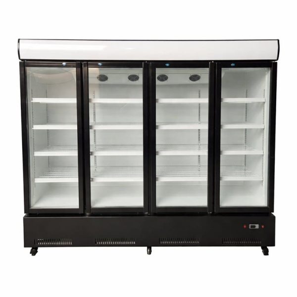 Armario expositor refrigerado de 4 puertas abatibles de 2200L