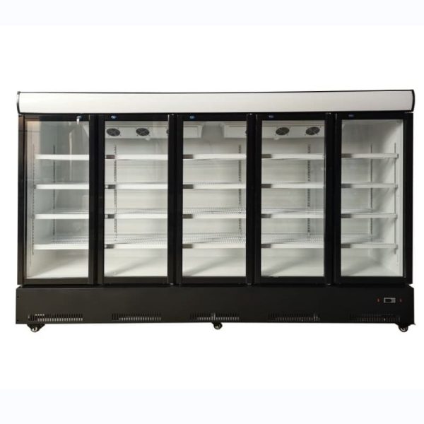 Armario refrigerado de 5 puertas de cristal - 2500 litros