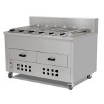 Asador de pollos horizontal al carbón de 6 espadas profesional