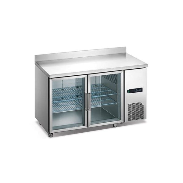 Bajo mostrador expositor refrigerado de 2 puertas de 310 litros - Serie Americana