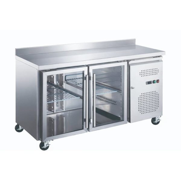 Bajo mostrador refrigerado 2 puertas de cristal de 250 litros - Linea Española