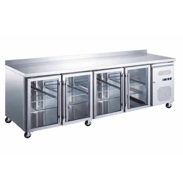 Bajo mostrador refrigerado 4 puertas de cristal de 530 litros - Linea Española