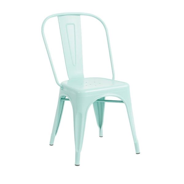 Silla tool de acero color azul claro brillo