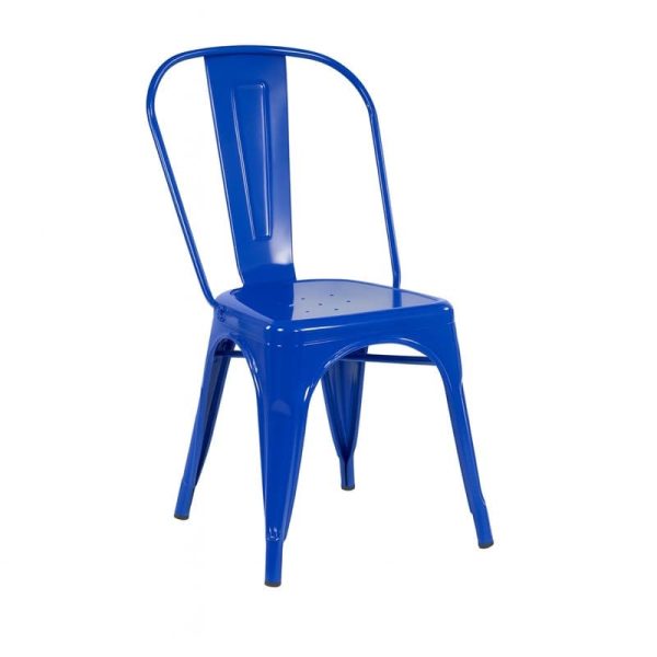 Silla tool de acero color azul brillo