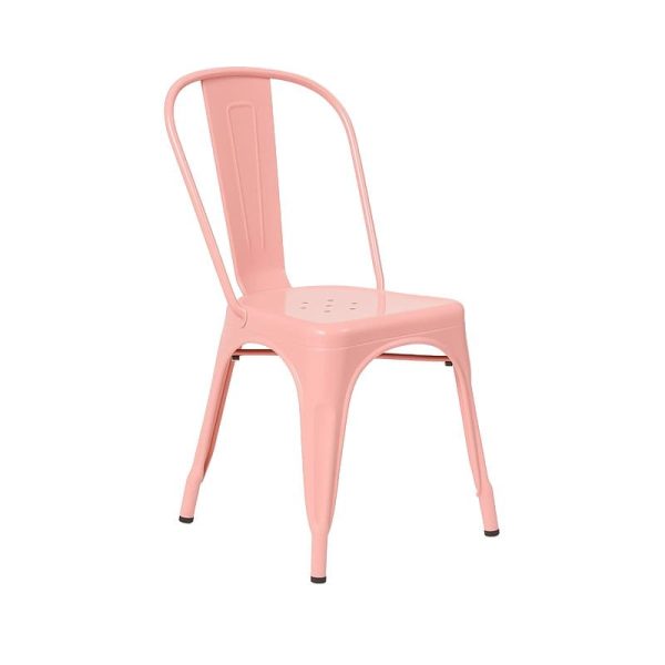 Silla tool de acero color rossa brillo
