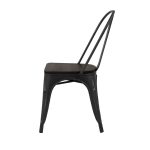 Silla tool de acero con madera oscura color negro - Imagen 3