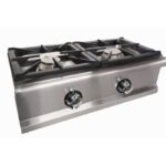 COCINA SOBREMESA DE DOS QUEMADORES 8 KW  800X400MM LUXURY SERIE TITAN