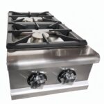 COCINA SOBREMESA DE DOS QUEMADORES 8 KW 400X800MM LUXURY SERIE TITAN