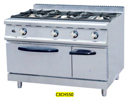 COCINA DE 3 FUEGOS CON HORNO - ECO - 1200X550MM