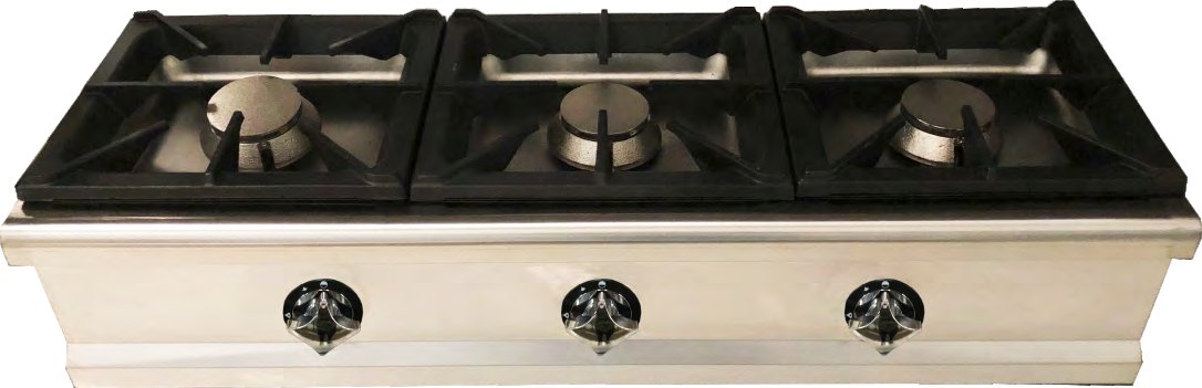 C3FSTJ-211 COCINA DE 3 FUEGOS DE SOBREMESA - ECO - 1200X400MM - Imagen 1