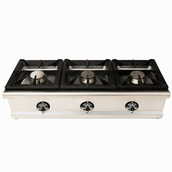 Cocina horizontal a gas de sobremesa de 3 quemadores - Luxury serie Titan