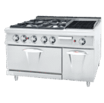 COCINA DE CUATRO FUEGOS + BARBACOA CON HORNO 1200X730MM LUXURY SERIE 730