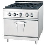 Cocina industrial de 4 quemadores con horno - Luxury serie 730