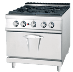 Cocina industrial de 4 quemadores con horno - Luxury serie 900
