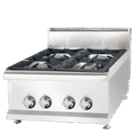 COCINA SOBREMESA DE CUATRO QUEMADORES 16 KW 600X650MM LUXURY SERIE TITAN