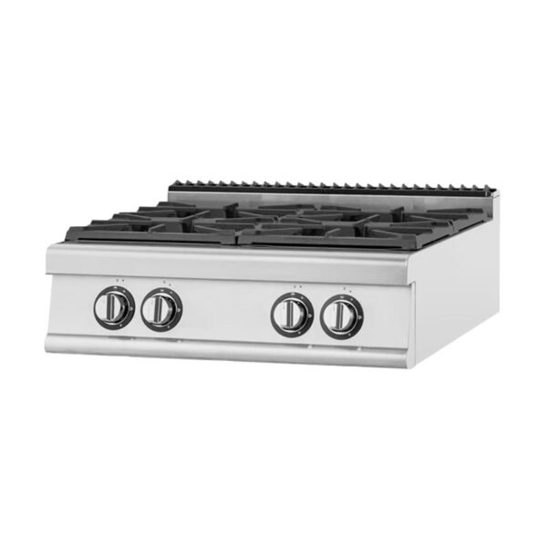 COCINA SOBREMESA DE CUATRO QUEMADORES 16 KW 800X900MM LUXURY SERIE TITAN