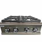 COCINA SOBREMESA DE CUATRO QUEMADORES 4 KW 800X800MM LUXURY SERIE TITAN - Imagen 2