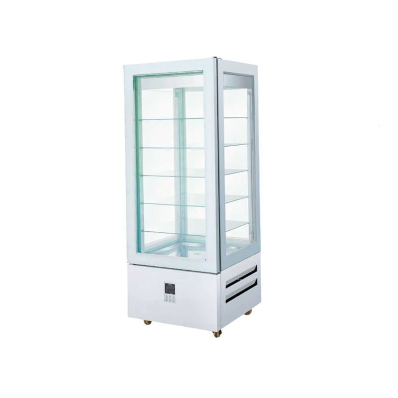 Vitrina de 4 Caras de Cristal Para Pastelería de Congelación